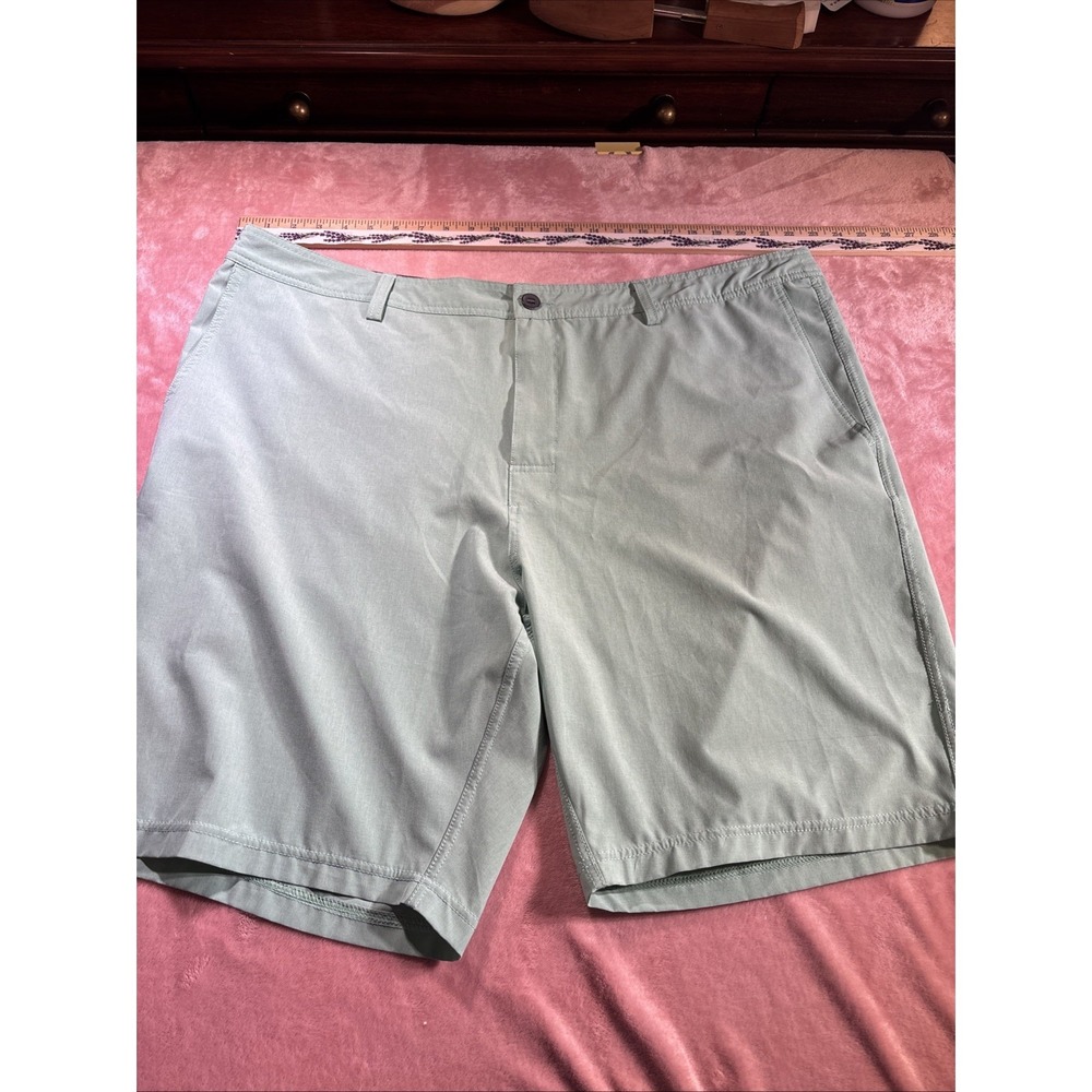 Quiet Storm Surf Shop Swim Trunks Sz 44. Teal Unlined. 9" Inseam.